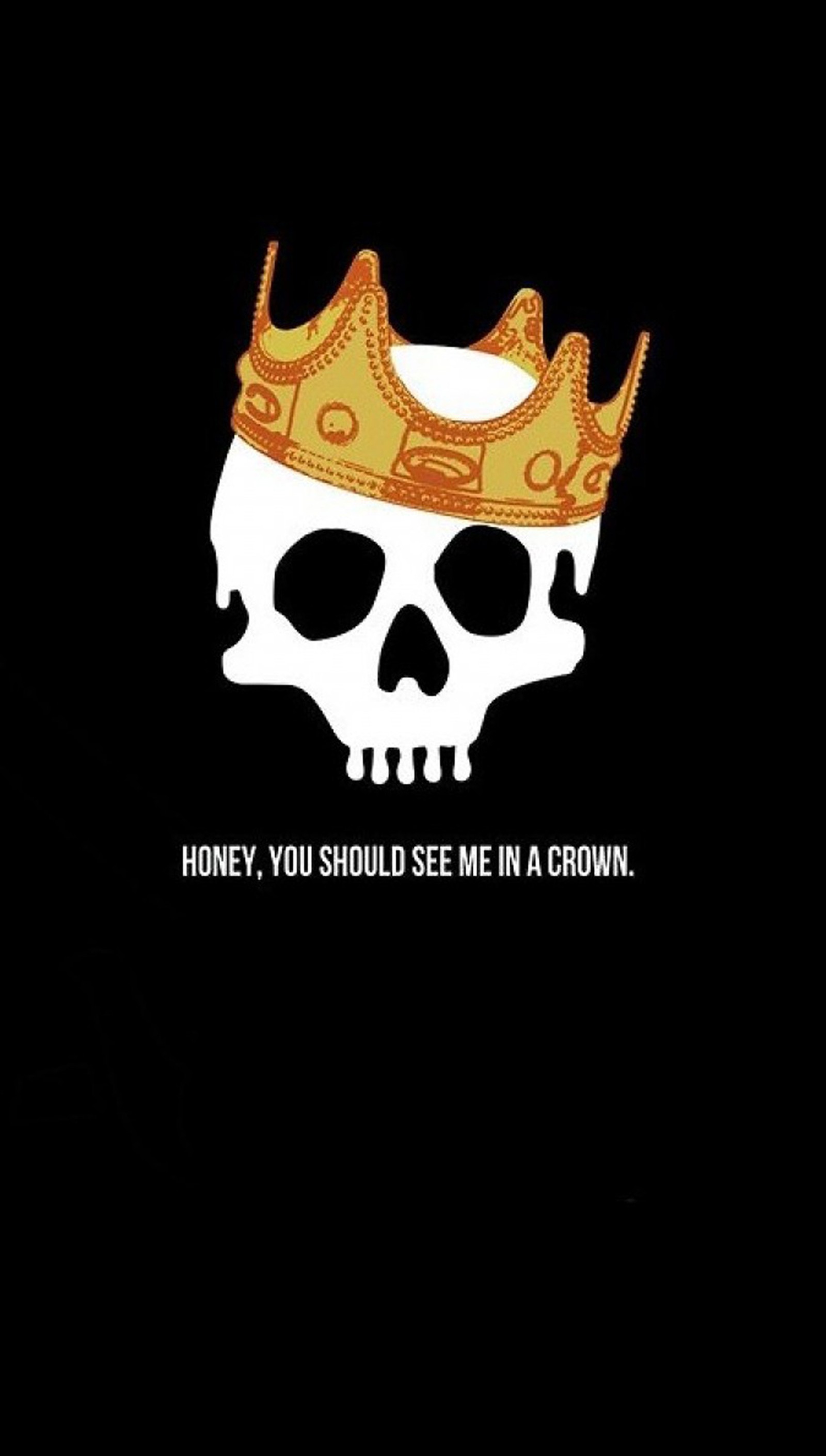 A black background with a skull wearing a crown and a crown on top of it (crown, moriarty, sherlock)