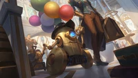 Hextech Handler with Balloons in Piltover's Grand Hall