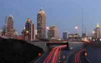 atlanta, paisagem urbana, cidade, área urbana, arranha céus