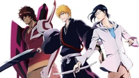 ichigo kurosaki, chad, yasutora sado, uryu ishida, bleach wallpaper