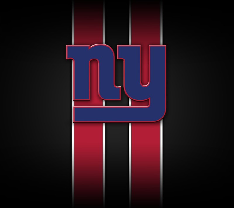 Близкий план логотипа new york giants на черном фоне (футбол, гиганты, логотип, новый, nfl)