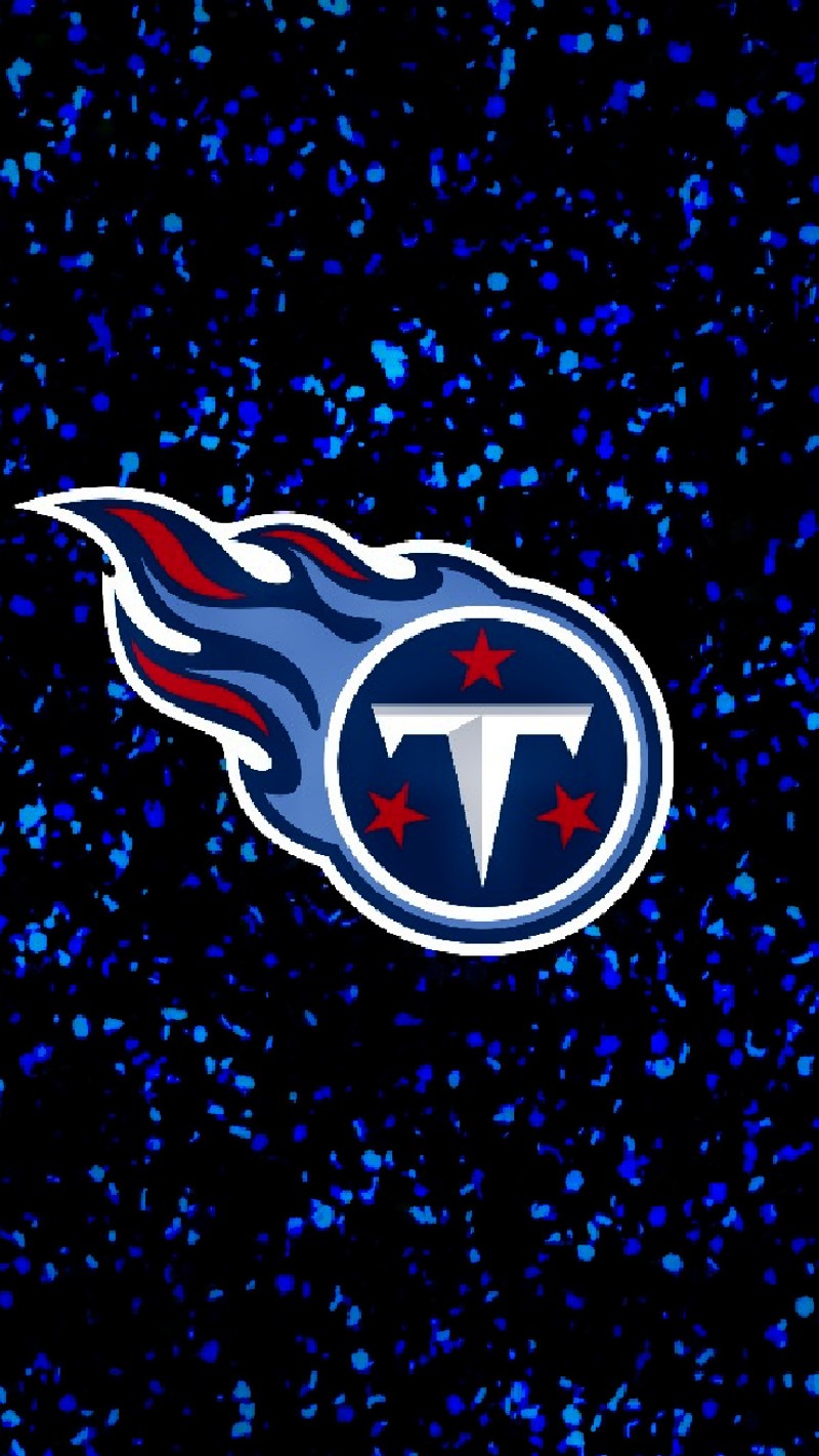 Логотип tennessee titans на черном фоне с синими пятнами (футбол, титаны, titans)