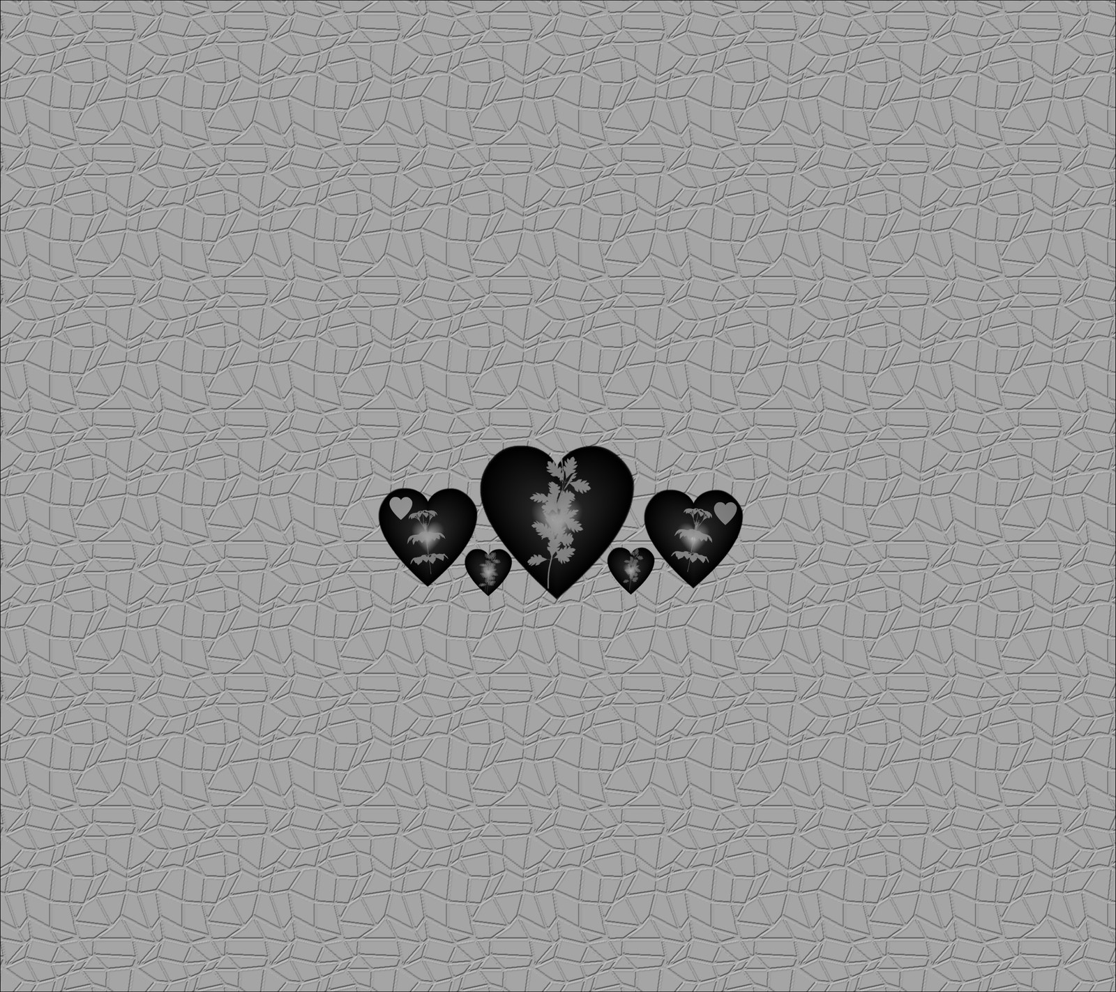 black, design, flower, heart wallpaper