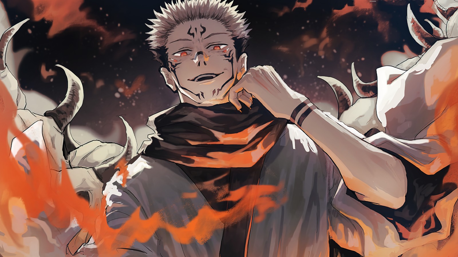 Anime, bleach, dämon, dämonenjäger, dämonenjäger, dämonenjäger, dämonenjäger (sukuna, jujutsu kaisen, anime, magiekampf, 呪術廻戦)