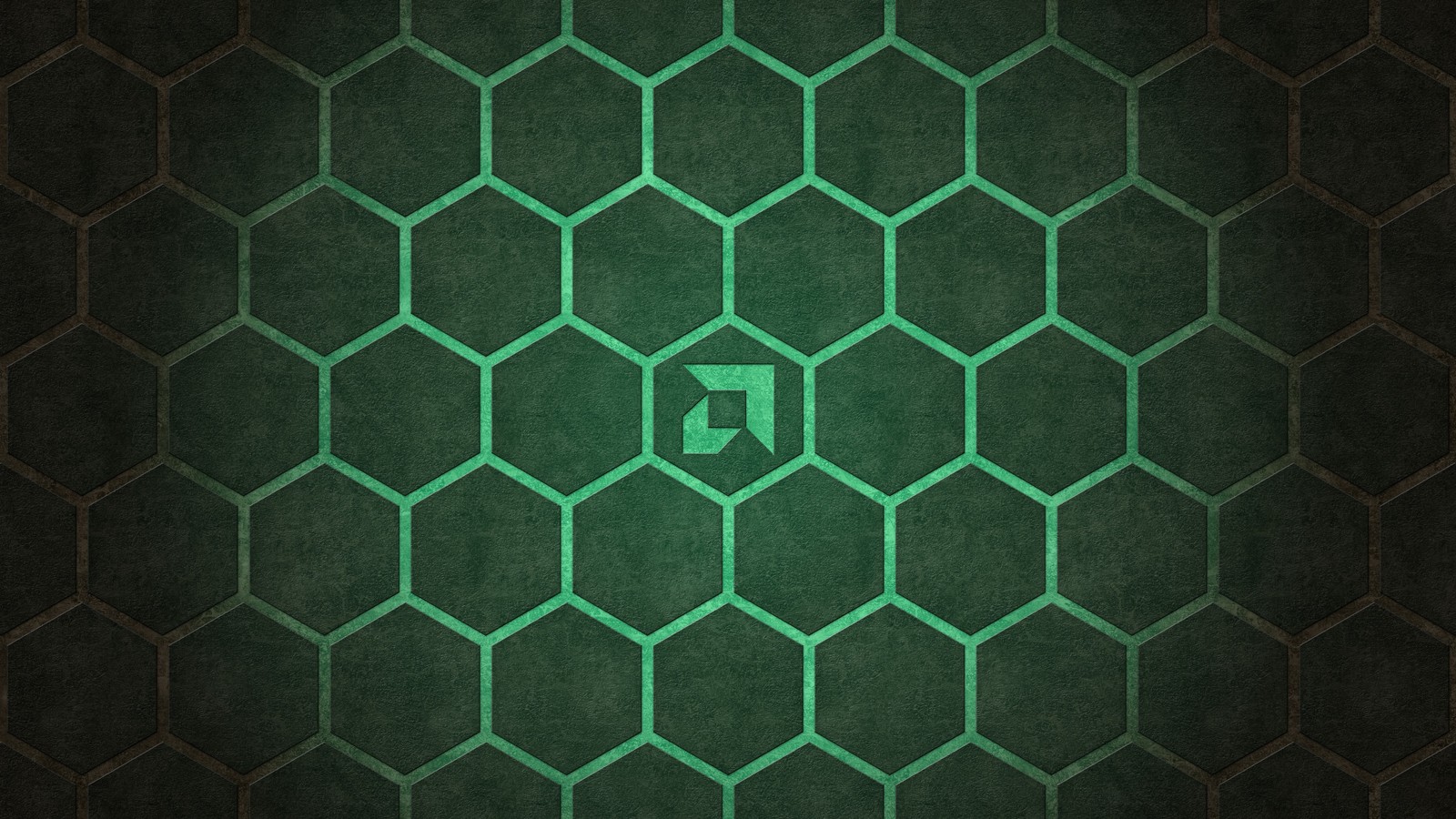 A green and black wallpaper with a hexagonal pattern (alienware, green, pattern, symmetry, design)