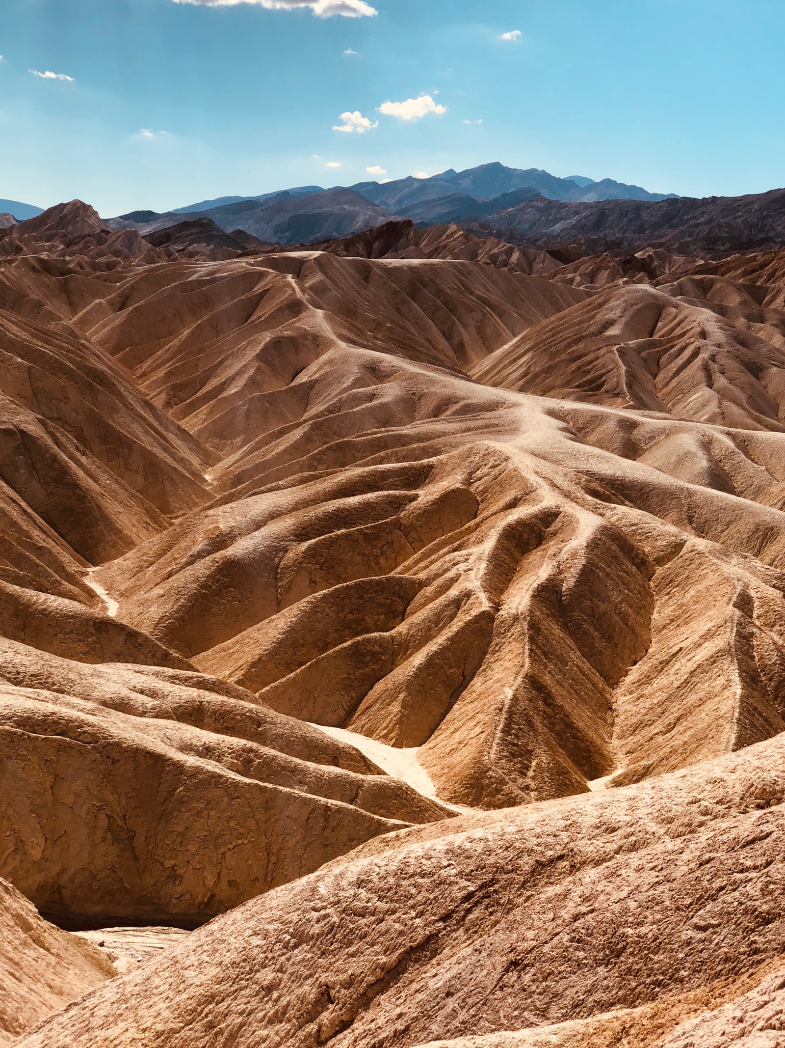 Una vista árabe de un paisaje desértico con una montaña a lo lejos (wadi, parque nacional, badlands, valle de la muerte, parque nacional badlands)