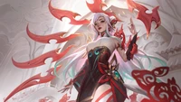 mythmaker, irelia, league of legends, lol, video game wallpaper