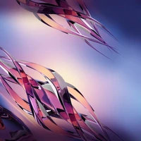 Glossy Abstract Design with Fluid Metallic Strands in 4K Resolution