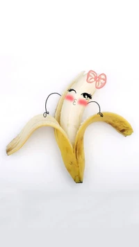 banana, fofo, engraçado