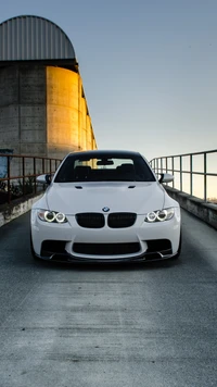 bmw, coche, nuevo, blanco