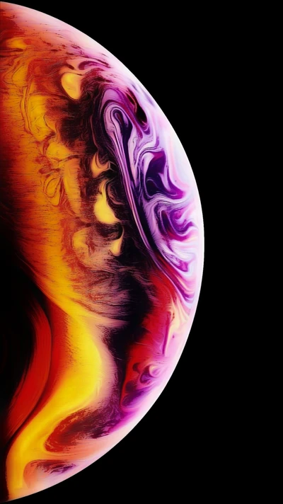 Remolino cósmico vívido: fondo de pantalla para iPhone XS