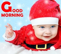 Sweet Holiday Cheer: Santa Baby's Good Morning