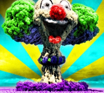 nuage, clown, explosion, hd, champignon