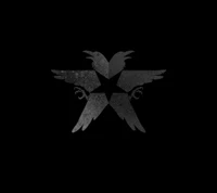 Infamous Game Logo with Dual Raven Design