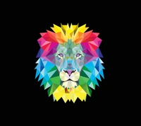 3d, abstract, lion, polygon