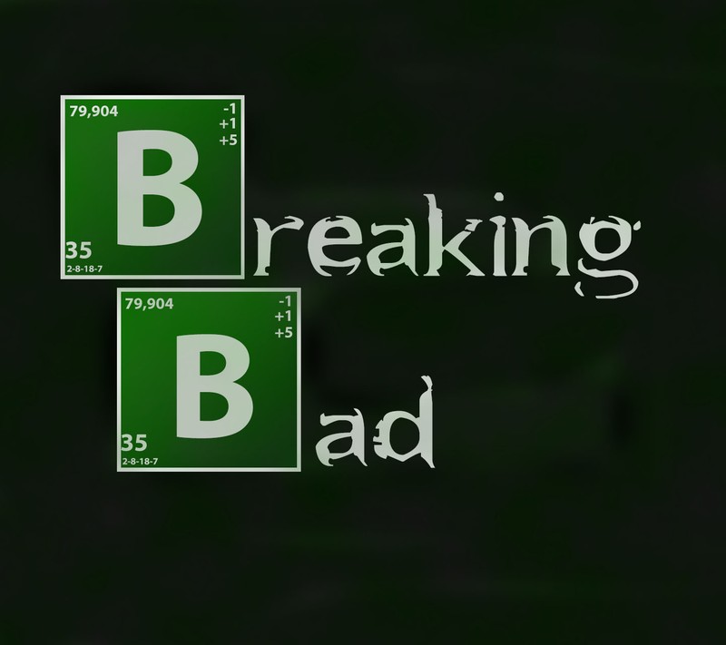 Крупный план зелёного знака с надписью "breaking bad" (во все тяжкие, breakingbad, текст)