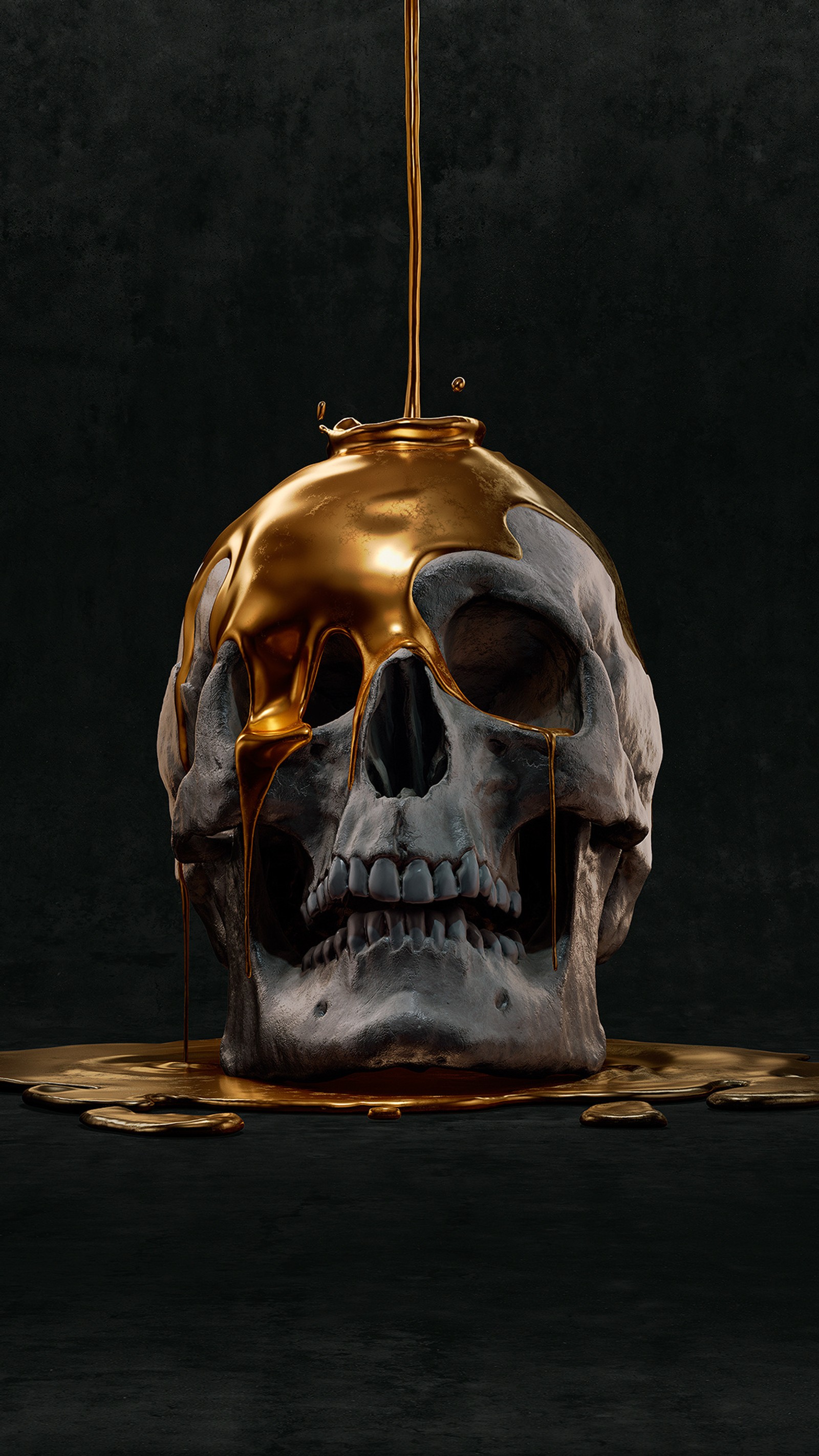 Arafed skull with dripping liquid on it sitting on a table (7itech, dragon, steel, swimming, toothless)