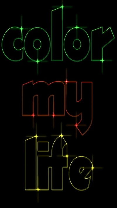 color, life, my, neon, shine