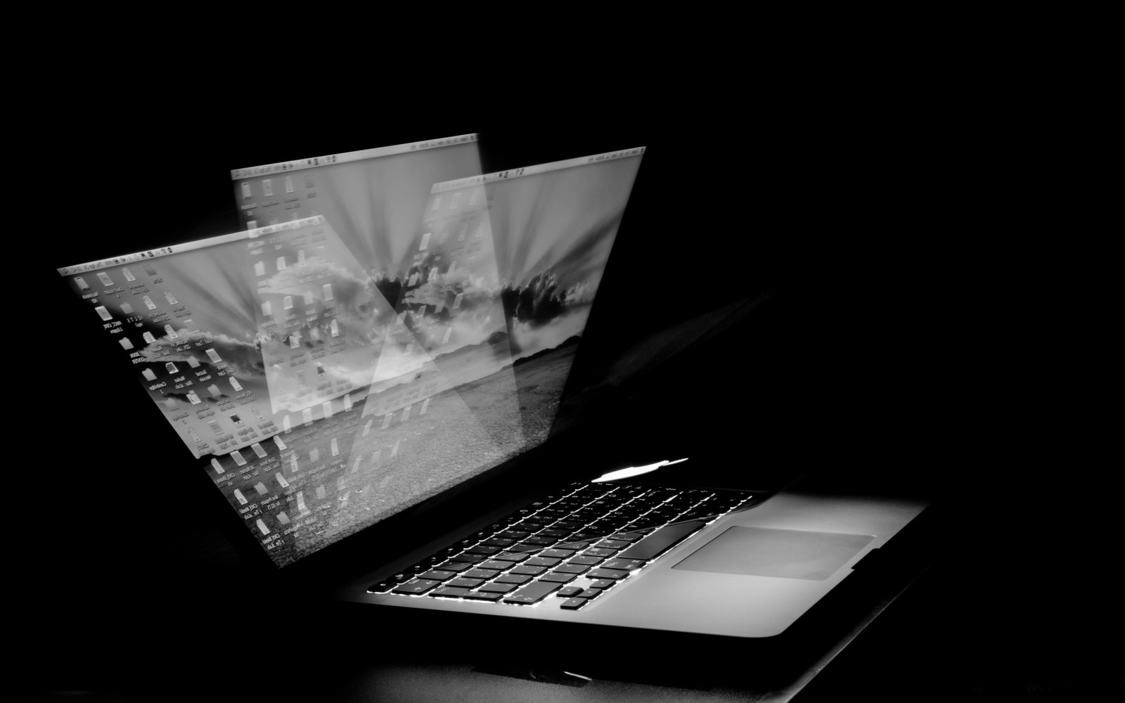 macbook, black, macbook air, monochrome, darkness wallpaper