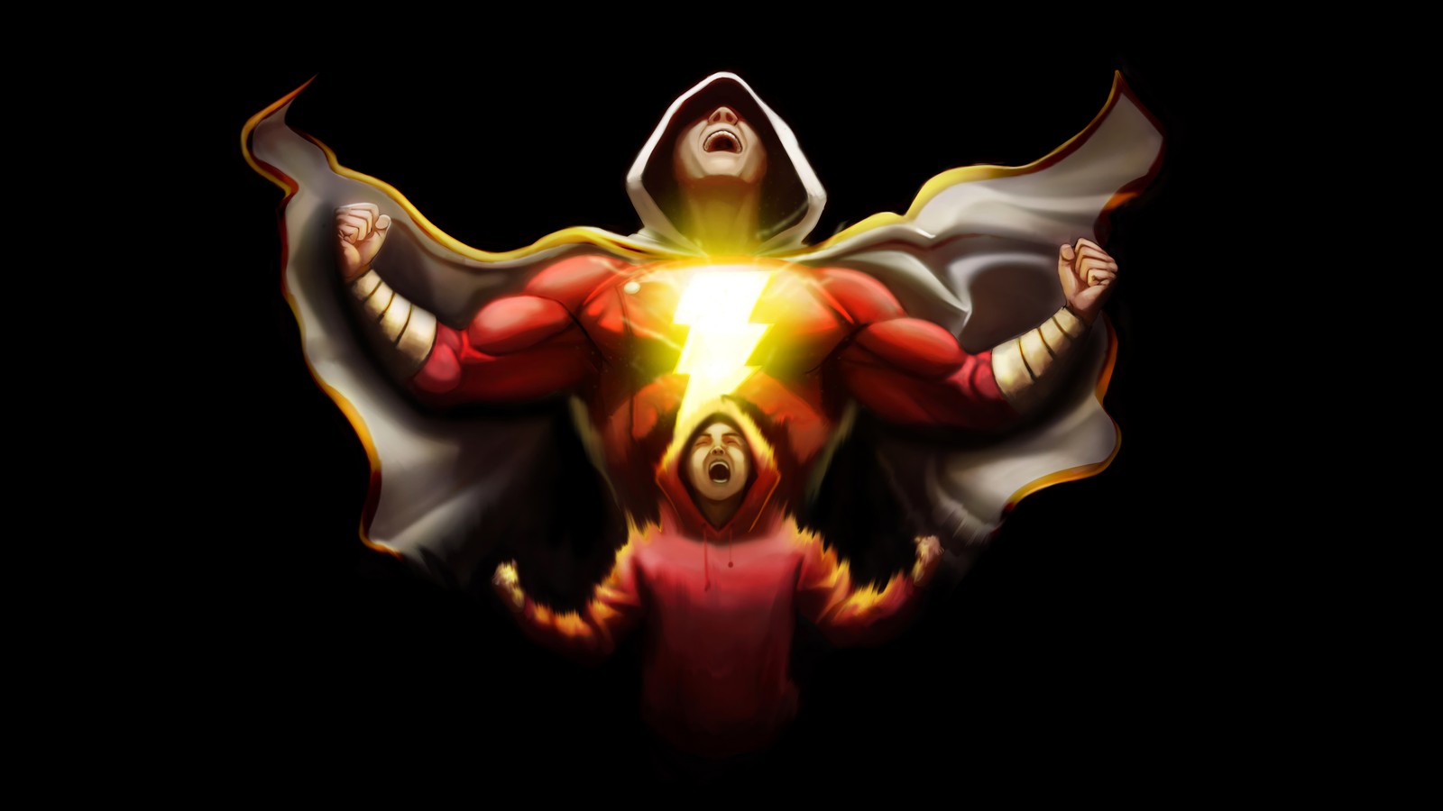 shazam 2019, movie, comics, art, shazam wallpaper