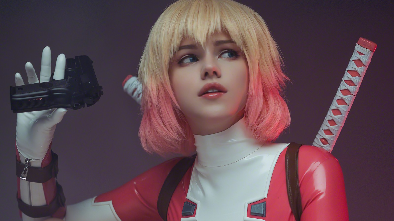 Скачать обои гвенпул, gwenpool, косплей, cosplay, девочки