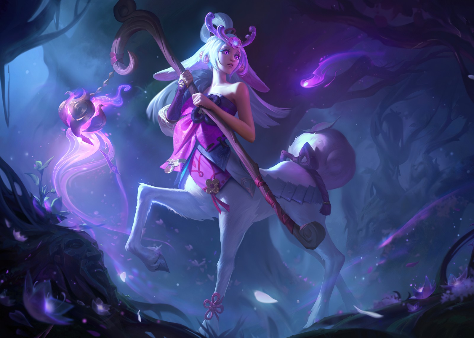 Téléchargez le fond d'écran fleur desprit lillia, league of legends, jeux, fond décran 4k