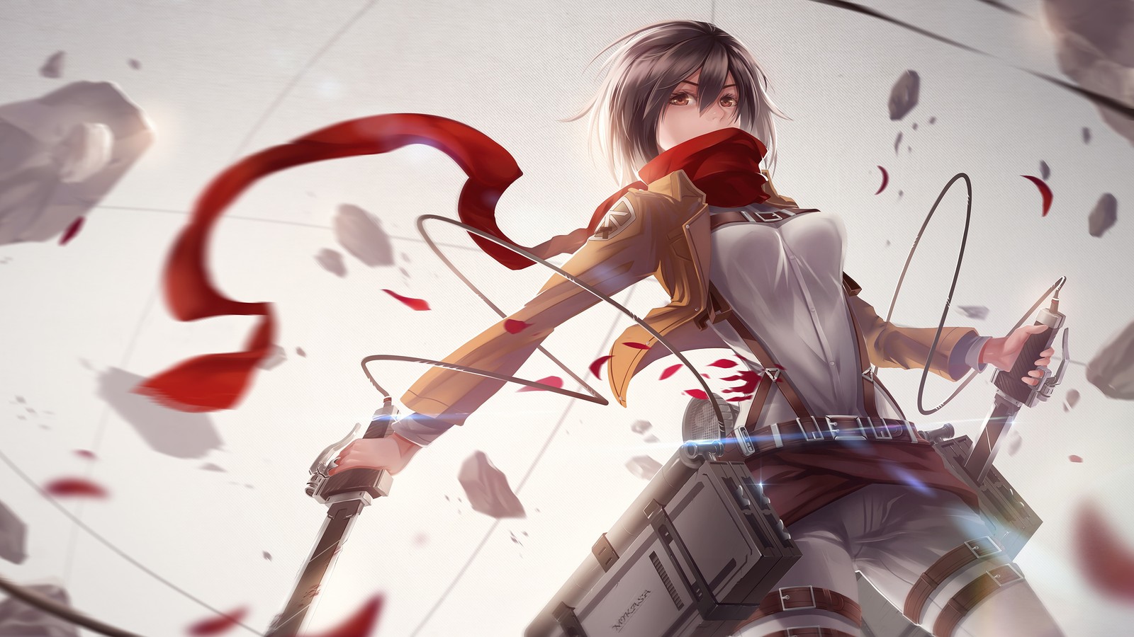 mikasa ackerman, attack on titan, shingeki no kyojin, anime wallpaper