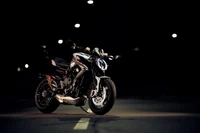 MV Agusta Dragster RR SCS: Uma besta negra elegante no asfalto à noite