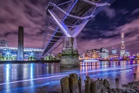 cityscape, architecture, bridge, landmark, reflection