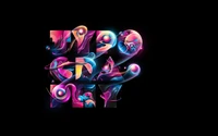 Vibrant Typography: Neon-Inspired Graphic Design Art