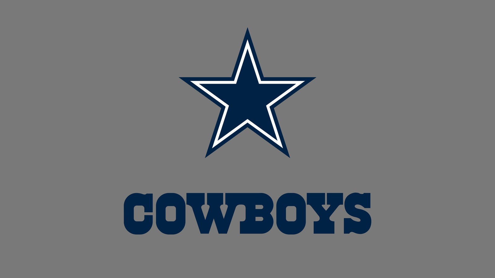 Das dallas cowboys logo auf grauem hintergrund (dallas cowboys, 8k, die cowboys, american football team, nfl team)