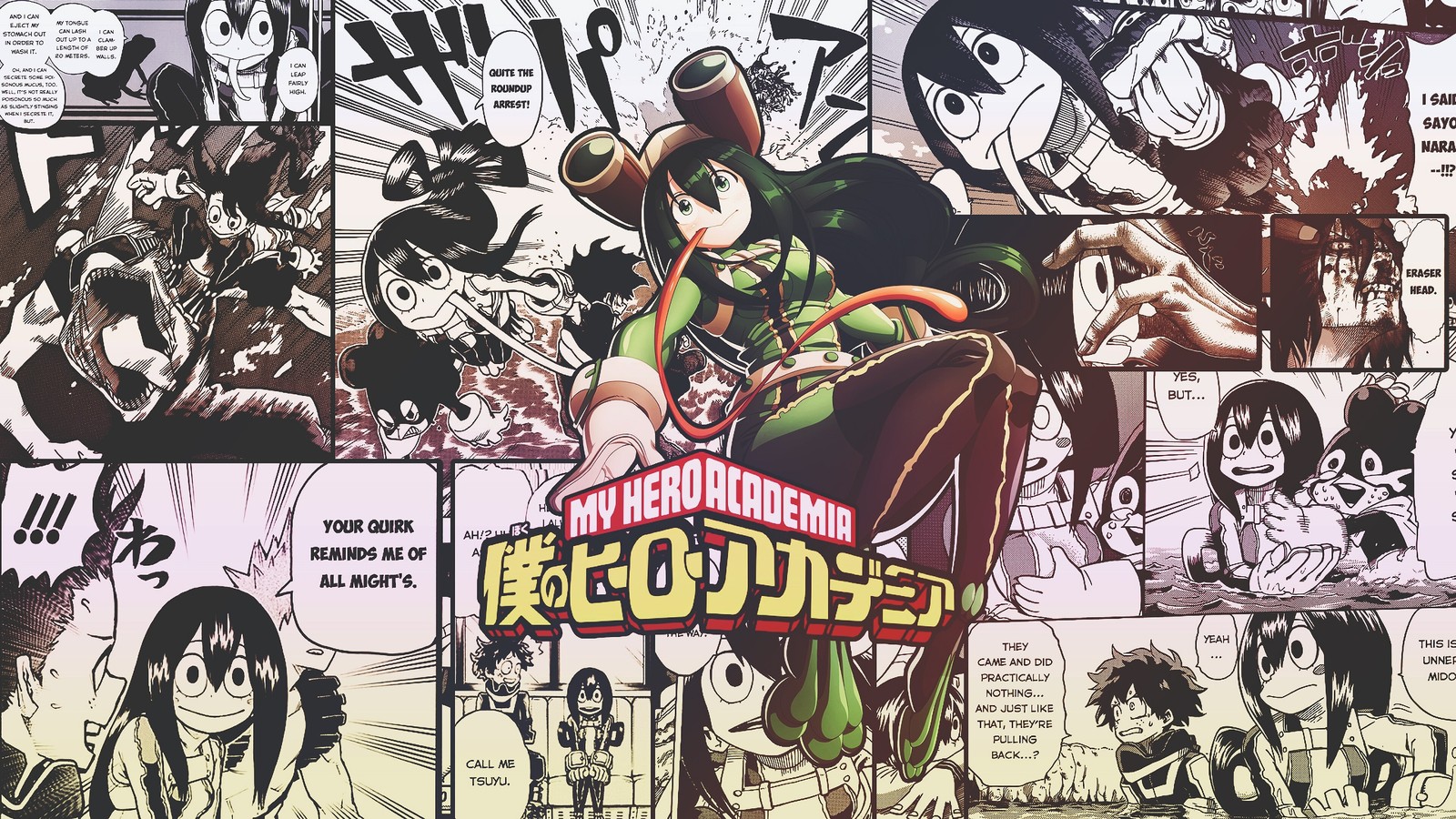 Baixar papel de parede tsuyu asui, froppy, boku no hero academia, my hero academia, anime