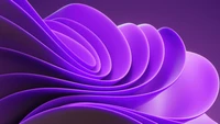 Abstract Purple Waves of Windows 11 Digital Art