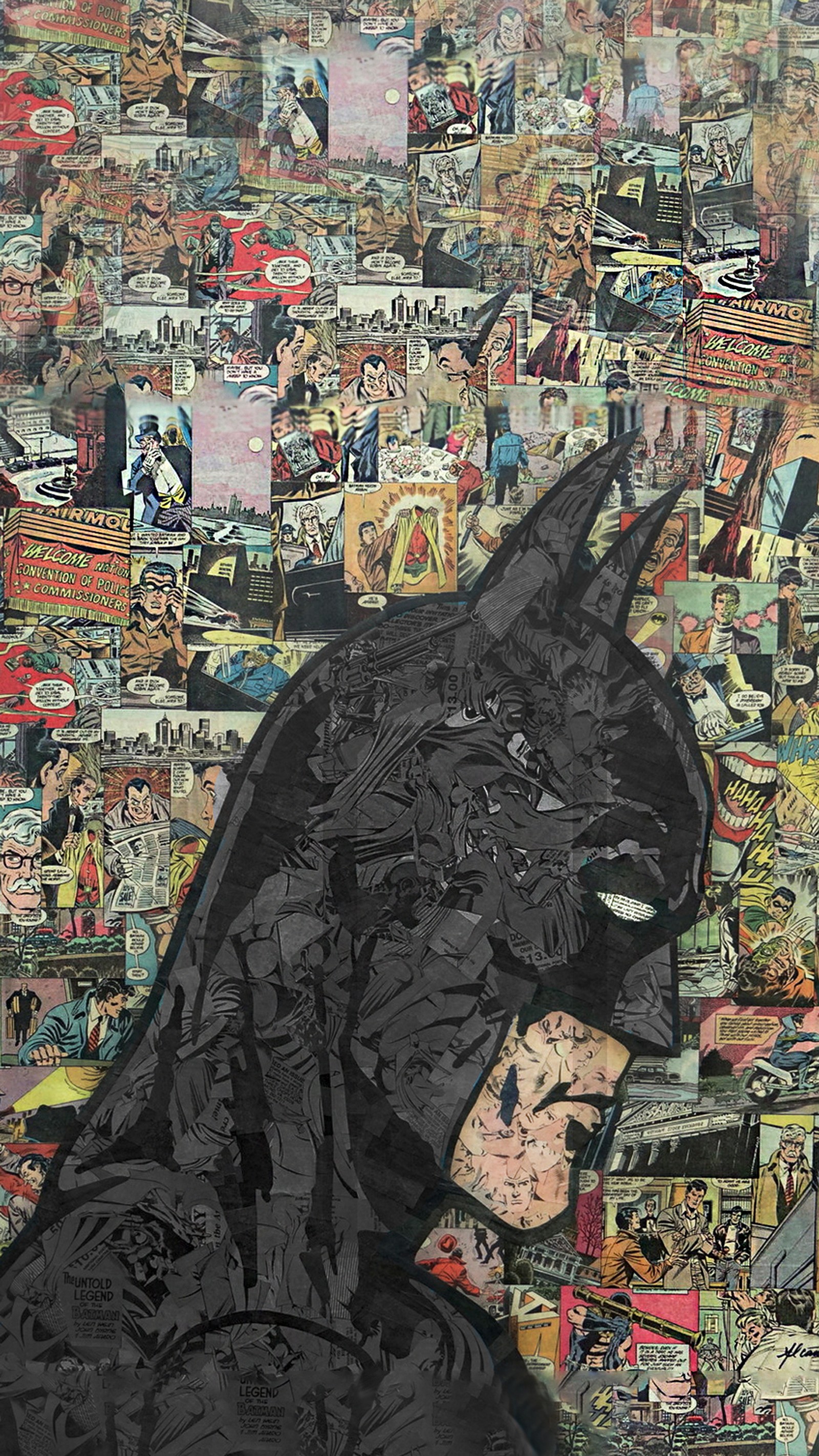 Batman collage of comic books and comics with a man in a black suit (batman, marvel)