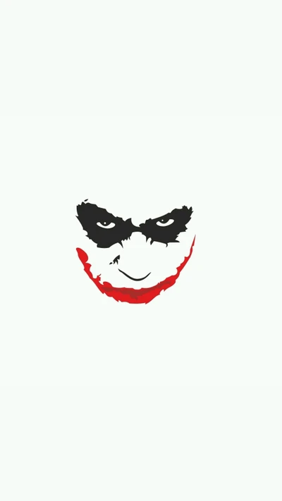 Minimalist Joker Artwork: Clean HD Wallpaper