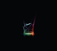 Nike Logo with Colorful Water Splash Effect