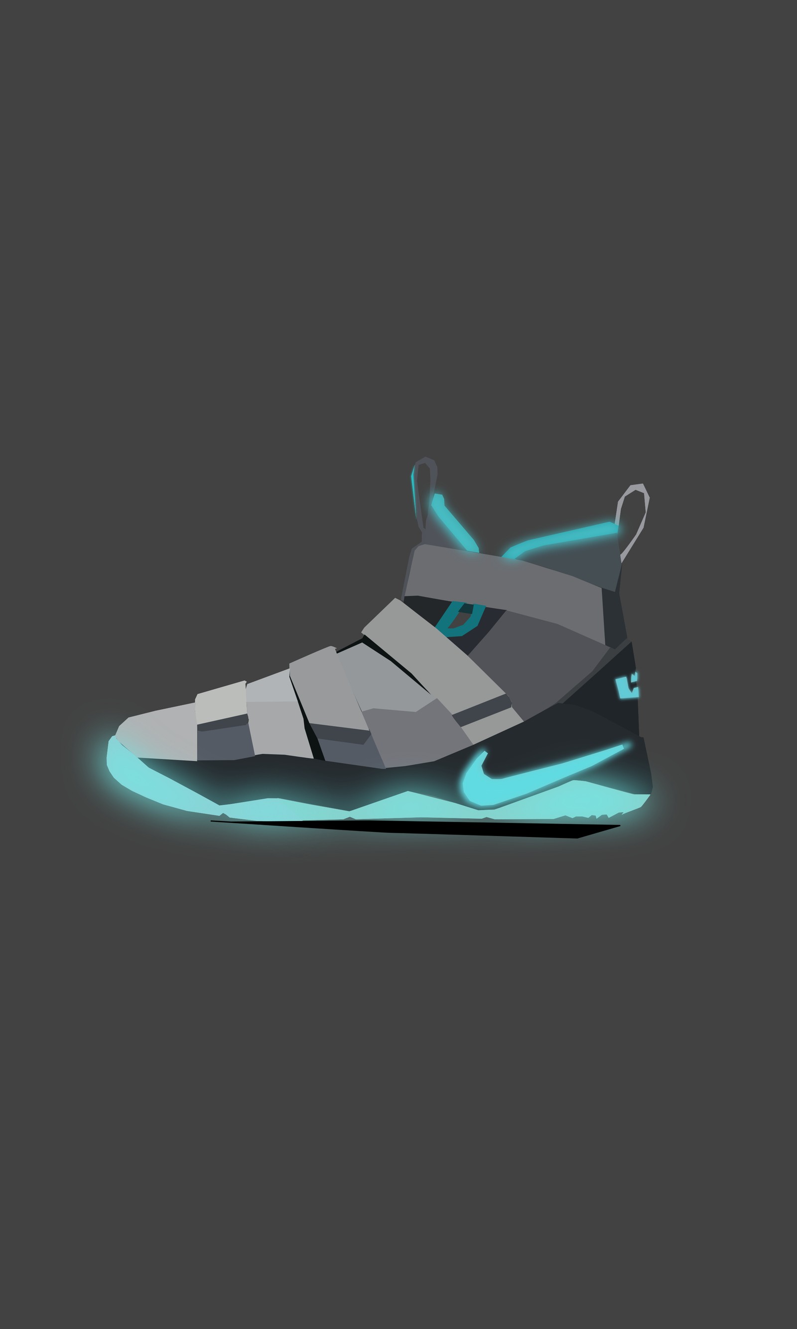 Lade klasse, lebrons, lowpoly, nike, schuhe Hintergrund herunter