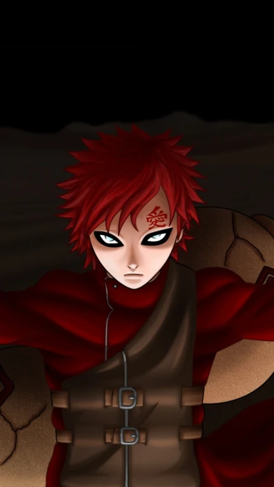 anime, gaara, fondo de pantalla