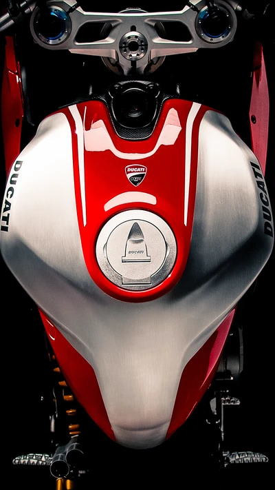 auto, bike, ducati, red