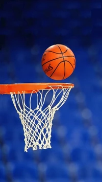 balle, basket ball, bleu, jeu, cerceau