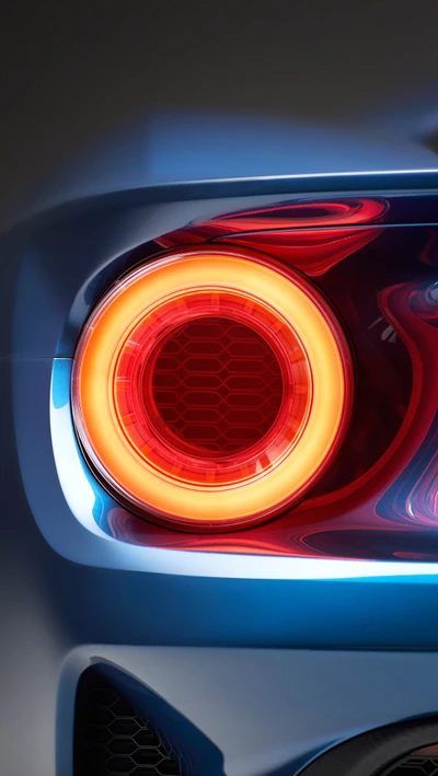 Detail der Rücklichter des Ford GT im Spiel Motorsport 6