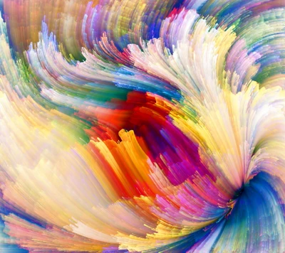 Vibrant Swirls of Colorful Abstract Expression.