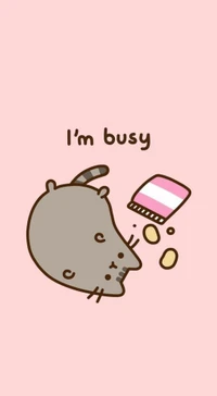 Pusheen the Cat: Embracing Laziness with Snacks