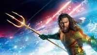 Arthur Curry em 'Aquaman e o Reino Perdido' com Tridente