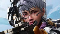 Valkyrie apuntando con precisión en Apex Legends: Temporada 9 Legado