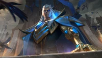 Hextech Swain: Meister der Schatten in League of Legends Splash Art