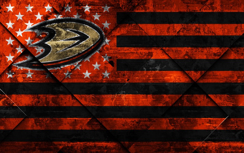 Обои anaheim ducks (nfl, флаг, соединённые штаты, красный, оранжевый)