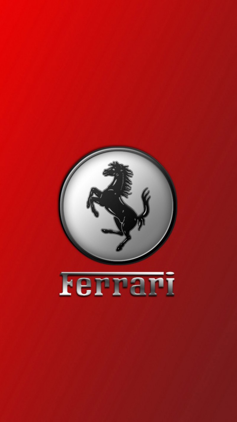 Логотип ferrari на красном фоне (машина, спортивный автомобиль, эмблема, логотип, графика)