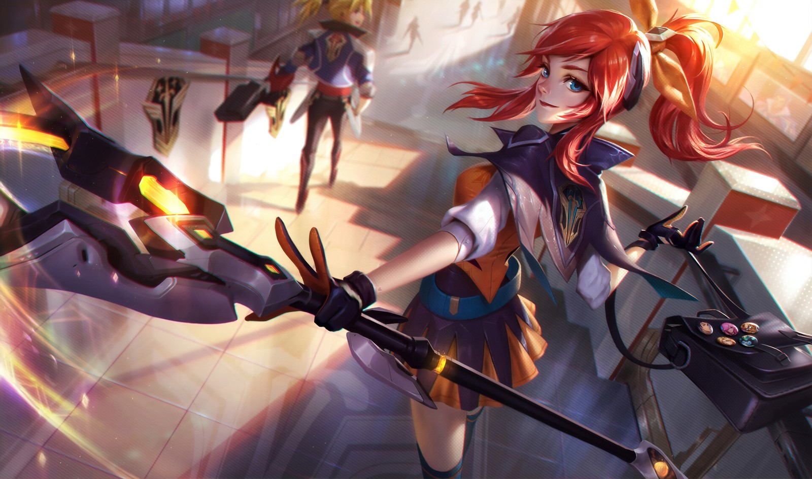 Lade schlacht, zeichentrick, lange haare, league of legends, abenteuerspiel Hintergrund herunter