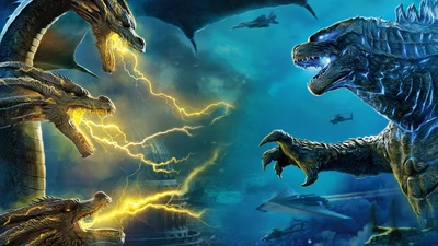 Epos Zusammenstoß: Godzilla gegen King Ghidorah in einem donnernden Showdown